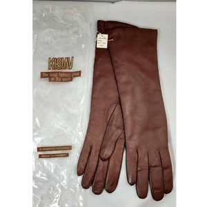 Women's Vintage French KISLAV Brown, Wool Lined Washable Leather Size 7